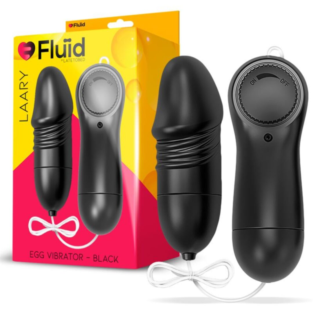 FLUÏD LAARY MULTI-SPEED VIBRATING EGG WITH REMOTE CONTROL BLACK