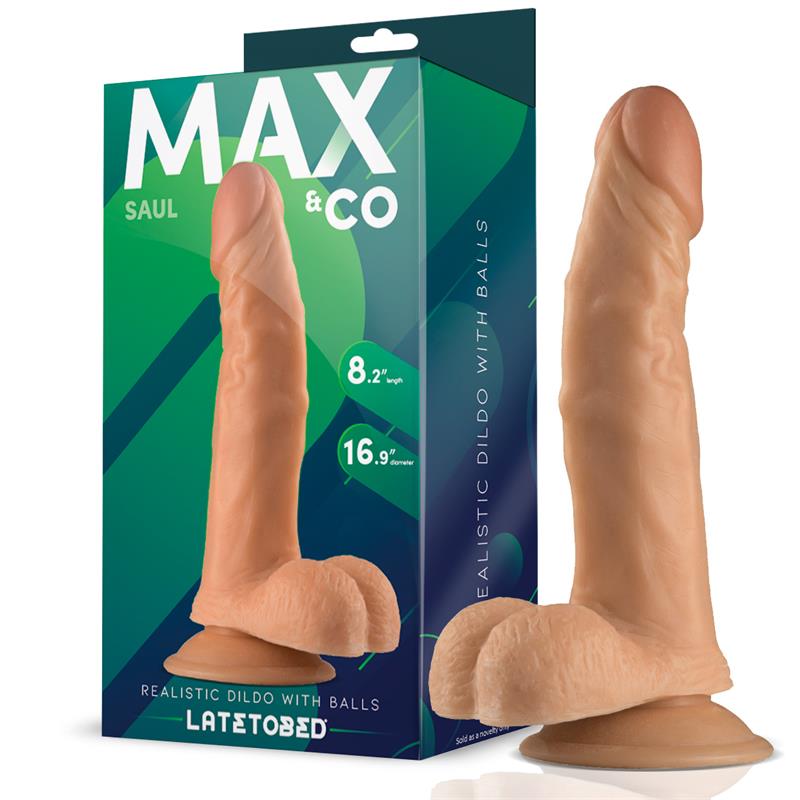 MAX & CO Saul Realistic Dildo with Balls Flesh 21cm