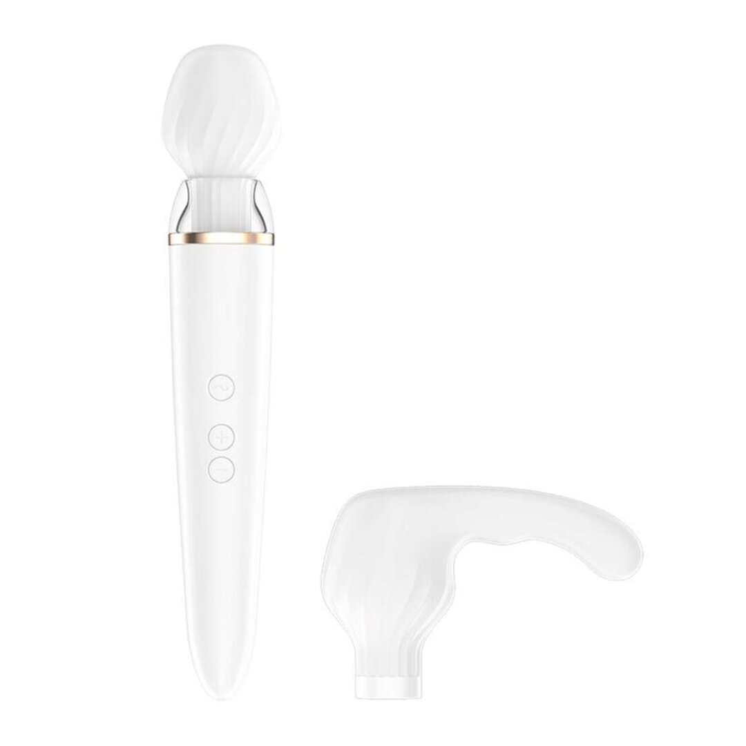 SATISFYER MASSAGER DOUBLE WAND-ER WITH APP WHITE