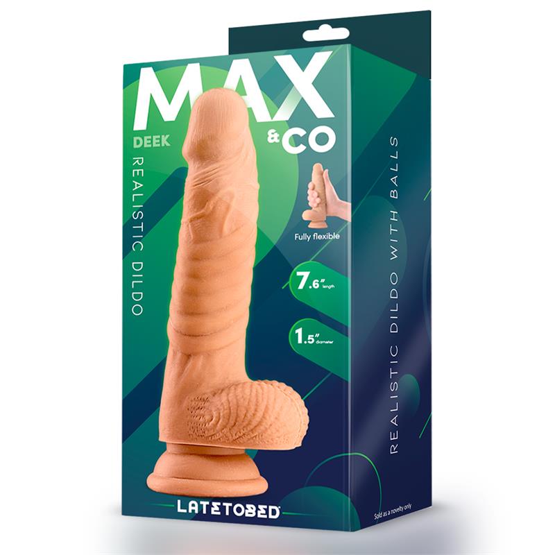 MAX & CO DEEK REALISTIC DILDO WITH TESTICLES 19.5 CM