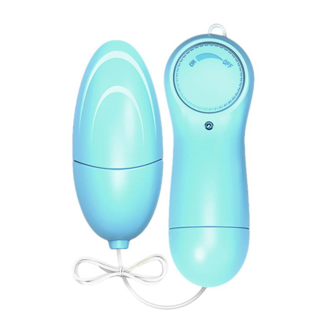 FLUÏD LAASE MULTI-SPEED VIBRATING EGG WITH REMOTE CONTROL, CYAN